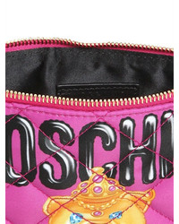 Moschino Small Teddy Bear Quilted Nylon Clutch