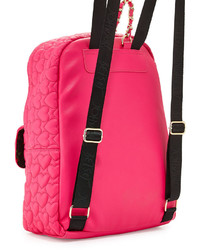 Betsey Johnson Be Mine Forever Quilted Backpack Fuchsia