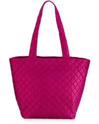Hot Pink Quilted Nylon Tote Bag