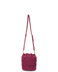 Miu Miu Pink Quilted Velvet Bucket Bag
