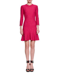Hot Pink Quilted Wool Dress