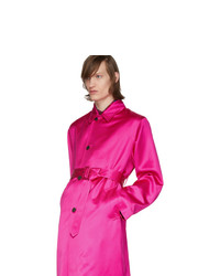 Dries Van Noten Pink Satin Long Coat