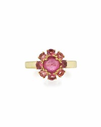 Ippolita 18k Lollipop Mini Flower Ring In Pink Tourmaline Rhodolite Size 7