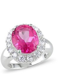 Ice 6 15 Ct Tgw Pink And White Topaz Fashion Ring Silver