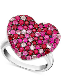 EFFY Balissima By Pink Sapphire Heart Ring In Sterling Silver