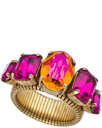 Janis Savitt Janis By Gold Fuchsia And Astral Pink Crystal Cocktail Ring