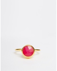 Ottoman Hands Festival Pink Agate Round Ring