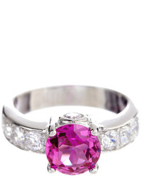 Savvy Cie Pink Sapphire Cz Michelle Ring