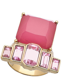 Shameless Jewelry Gold And Pink Art Deco Ring