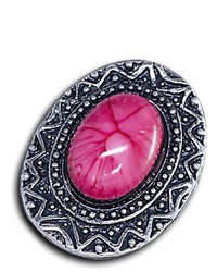 VistaBella Fashion Vintage Aztec Pink Marble Adjustable Ring