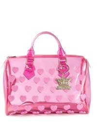 Hot Pink Rubber Satchel Bag