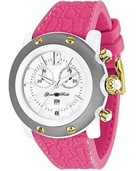 Glam Rock Miami Beach Gr2510 46mm Plastic Case Pink Silicone Mineral Watch