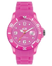 ICE Watch Ice Flashy Silicone Bracelet Watch 43mm Hot Pink