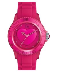ICE Watch Ice Love Silicone Bracelet Watch 43 Mm Pink