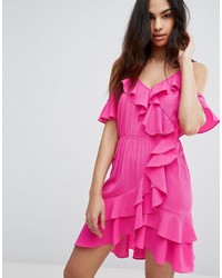 hot pink dress boohoo