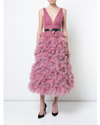 Marchesa Notte Ruffled A Line Gown