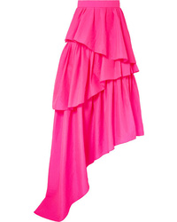 Hot Pink Ruffle Maxi Skirt