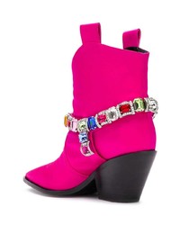 Casadei Daytime Crystal Strap Cowbow Boots