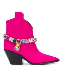 Casadei Daytime Crystal Strap Cowbow Boots