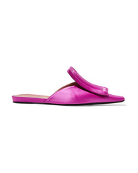 Hot Pink Satin Loafers