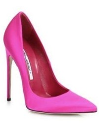 Brian Atwood Fm Satin Point Toe Pumps
