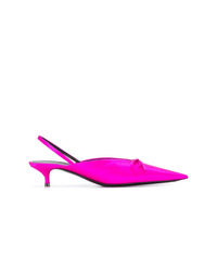 neon pink kitten heels