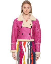 Kenzo Double Breasted Short Shearling Jacket