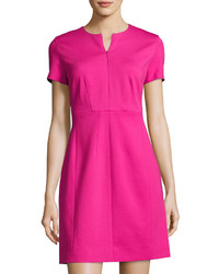 Diane von Furstenberg Agatha Zip Front Sheath Dress Pink