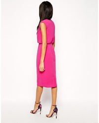 Asos Collection Pencil Dress With V Neck
