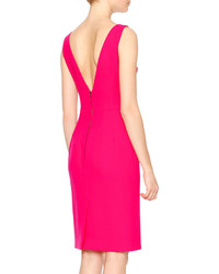 Dolce & Gabbana Sleeveless Back V Shift Dress Pink