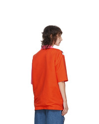 PushBUTTON Pink And Orange Logo Short Sleeve Shirt