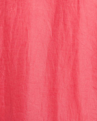 Neiman Marcus Short Sleeve Relaxed Linen Shirt Med Pink
