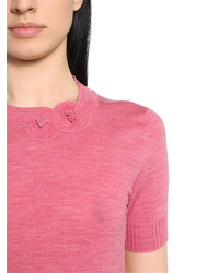 Rochas Short Sleeved Wool Knit Sweater