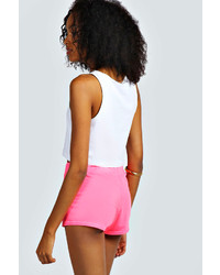Boohoo Kyla Neon Basic Jersey Knicker Shorts