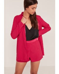 Missguided Suit High Waisted Shorts Pink
