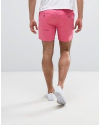 Asos Slim Shorter Chino Shorts In Bright Pink