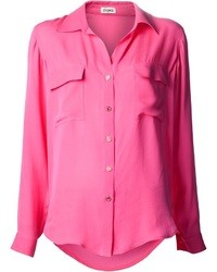 L'Agence Pocket Classic Collar Blouse