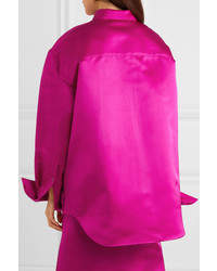Balenciaga Oversized Silk Satin Shirt