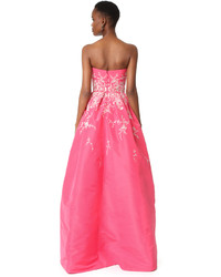 Monique Lhuillier Strapless Ball Gown