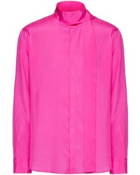 Valentino Scarf Detail Silk Shirt