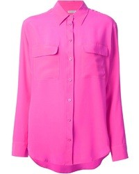 Hot Pink Silk Shirt