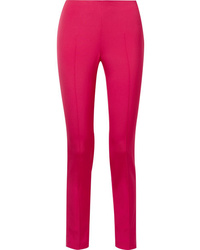 Hot Pink Silk Skinny Pants