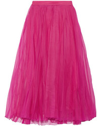 Hot Pink Silk Skirt