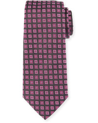 Armani Collezioni Neat Box Silk Tie Pinkgray