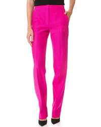 Hot Pink Silk Wide Leg Pants