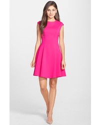 Eliza J Cap Sleeve Crepe Fit Flare Dress 158 Nordstrom Lookastic