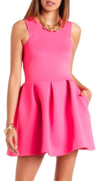 charlotte russe hot pink dress