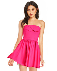 Dailylook Ringwald Fit And Flare Ponte Knit Dress In Fuchsia S L
