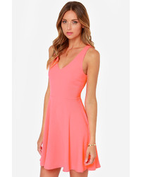 Everly Frock Shock Neon Pink Dress