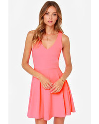 Everly Frock Shock Neon Pink Dress